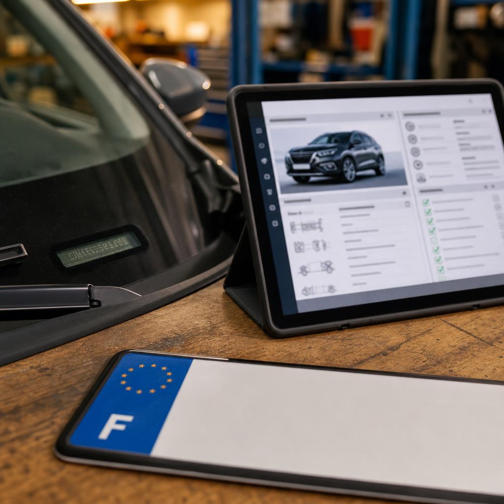 Illustration - OdoPass s'appuie sur MecaVIN pour identifier les options et la finition d'une voiture par immatriculation